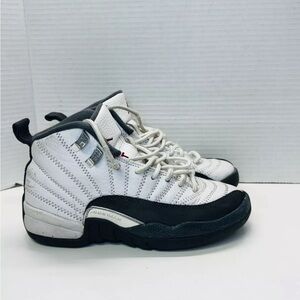 Nike Boys Air Jordan 12 151186-160 White Basketball Shoes Sneakers Size 3.5